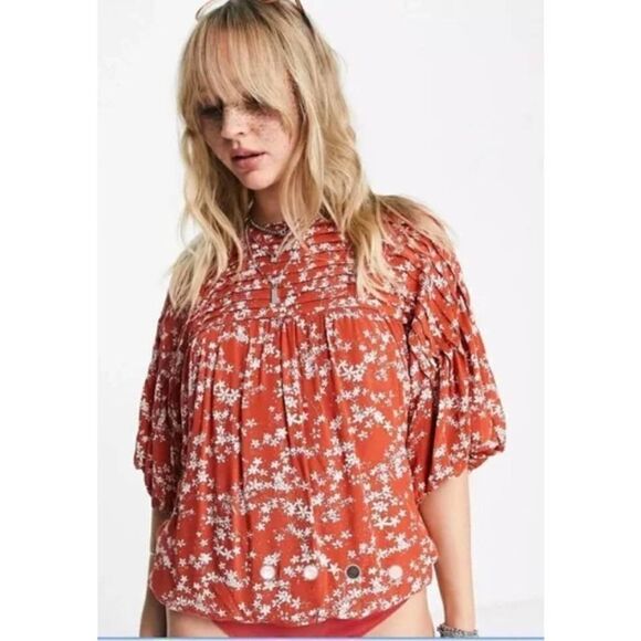 Intimately Free People Dessa Rust Pleated Bodysuit NWT Size Medium - Picture 4 of 9